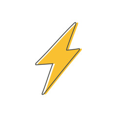 Thunder and Bolt Lighting flash.