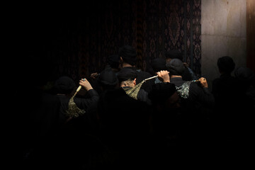 The sacred month of Muharram Ashura in Karbala, Iraq, the shrine of Imam Hussein and Abbas, sons of...