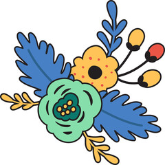 flower illustration on transparent background