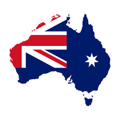 Fototapeta premium Australia map icon, geography blank concept, isolated graphic background vector illustration