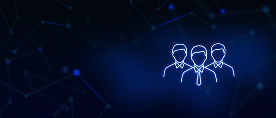 Team, Professionals, Managers, corporate group, icon, Contact us, Website banner, background