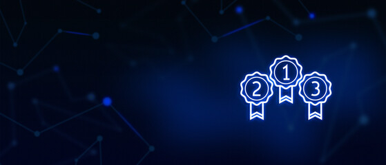 Rank, Achievement, Medal, Success, website banner, background