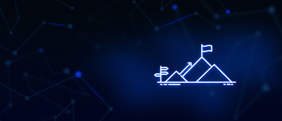 Vision concept, Aim, Target, Aspiration, Success concept, Contact us message, Landing page background cover page