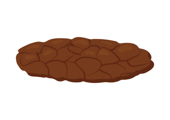 Poop excrement for bristol scale chart suasage shape with cracks.