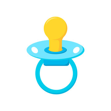 recommend clip art: Pacifier baby dummy soother with nipple vector icon illustration.