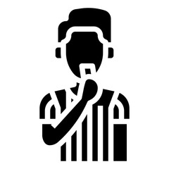 REFEREE glyph icon