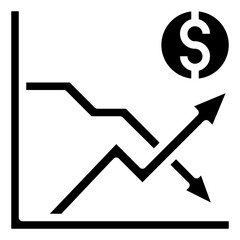 STOCK MARKET glyph icon
