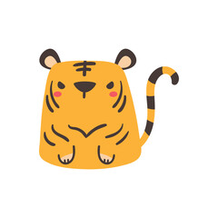 Wild animal cartoons. cute tiger Elements for decorating the year of the Tiger