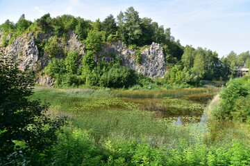 Kamieniołom na Kadzielni, Kielce, krajobraz, rezerwat