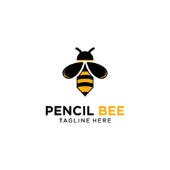 Pencil Bee Logo Design