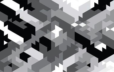 Abstract geometry triangle white,gray and black background pattern.vector illustration.