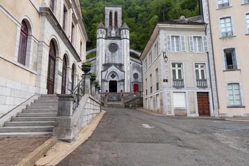 Fototapeta na wymiar Saint John the Baptist Church Notre Dame des Infirmes. Eaux-Bonnes
