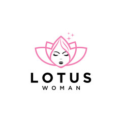 Lotus Face Woman Logo Design