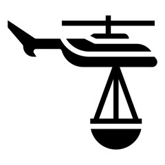 HELICOPTER glyph icon