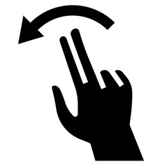 2X FLICK LEFT glyph icon