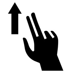 2X FLICK UP glyph icon