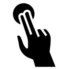 Fototapeta premium 2X TAP glyph icon