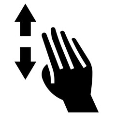 Obraz premium 4X VERTICAL SCROLL glyph icon