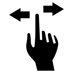 HORIZONTAL SCROLL glyph icon