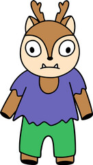 Cute Halloween animals, Trick or Treat. Halloween Deer kid