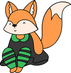 Cute Halloween animals, Trick or Treat. Halloween Fox kid