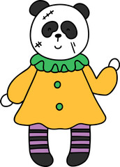 Cute Halloween animals, Trick or Treat. Halloween Panda kid