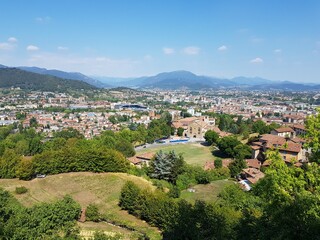Panorama of the Italian city of Bergamo