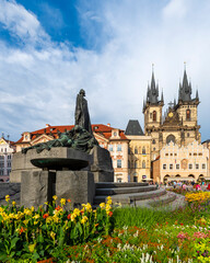 Old Town Square view in Prague of Czech Republic.