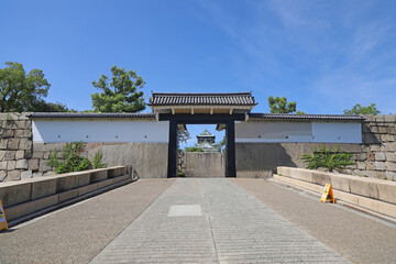 大阪城　桜門と天守閣