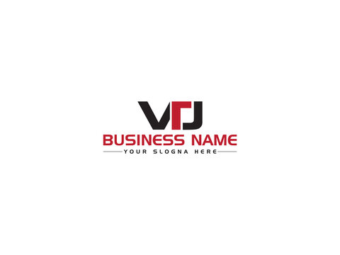 Colorful VTJ Letter Logo, typography vtj Logo Letter Vector Icon Design For All Kind Of Use