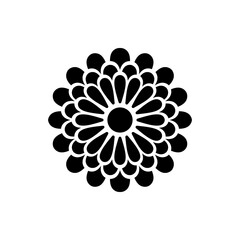Chrysanthemum Icon. Chrysanthemum Flower Icon. Chrysanthemum Logo Vector Illustration. For print and digital media.