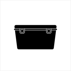 Plastic Box Icon, Plastic Container Icon, Storage Box Icon