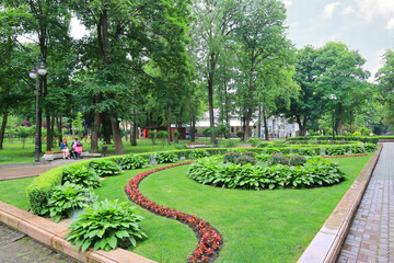 Park named after Taras Shevchenko in Ivano-Frankivsk, Ukraine	
 - obrazy, fototapety, plakaty
