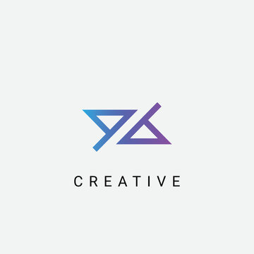 Initial qb bq letter logo design template.