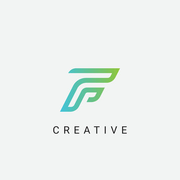 Letter F technology and digital Logo Design Template Vector
