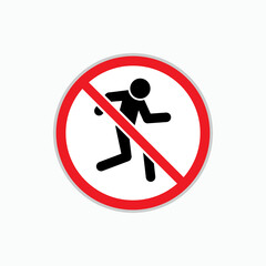 No Trespassing Icon - Vector, Sign and Symbol for Design, Presentation, Website or Apps Elements.