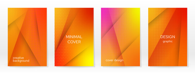 Fototapeta premium Minimal Poster. Pastel Soft. Rainbow Gradient Set.