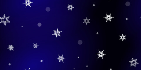 Falling Snowflakes seamless pattern flying snow