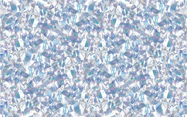 Blue nacre mother of pearl in abstract faceted mosaic pattern