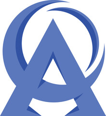 Letter A Moon Logo