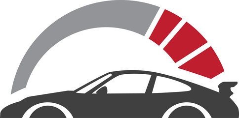 Sport Car Speedo Meter Logo