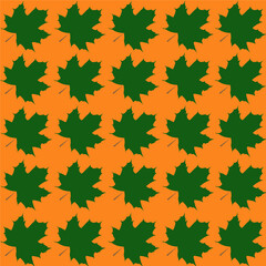 seamless pattern with maple leaves