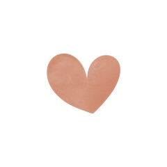 Oeange Heart Watercolor