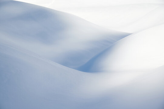 Abstract background of snowy land in daytime