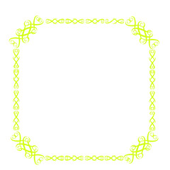 frame of green leaves , background transparent