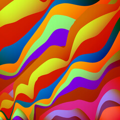 Abstract gradient wave background. Curved lines and geometric shape with colorful graphic design. Fluid wave pattern. Liquid wave. Vibrant color.