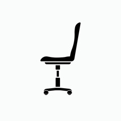 Office Chair Icon. Businessman Furnishings Symbol - Vector.   