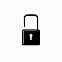 Opened Padlock Icon. Unlock Symbol - Vector. 