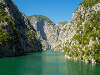 Obraz premium Koman lake in Albania