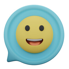 Fototapeta premium happy chat 3d icon illustration